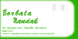 borbala mandak business card
